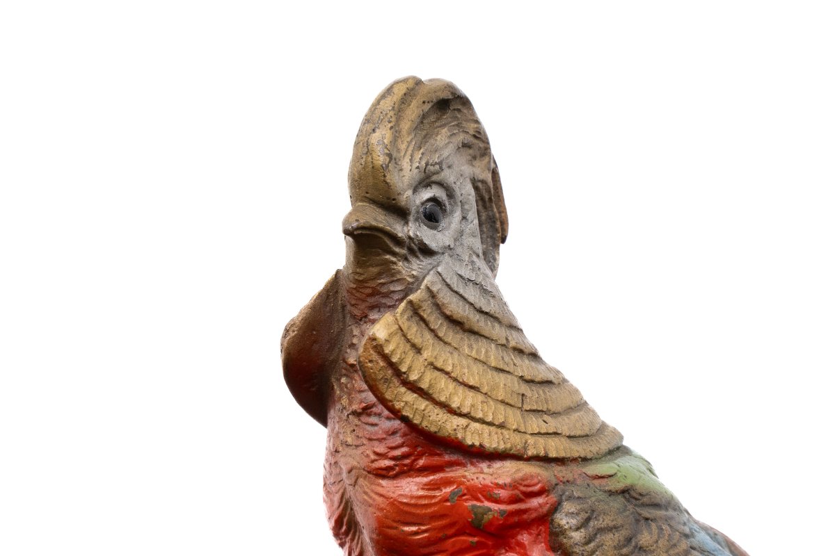 Oiseau en bronze peint à froid – Vienne, vers 1900-photo-1