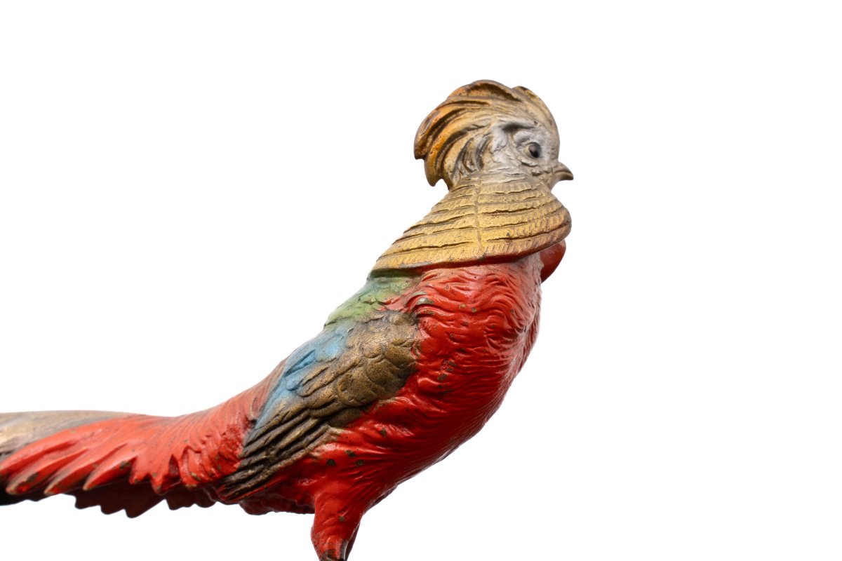 Oiseau en bronze peint à froid – Vienne, vers 1900-photo-6