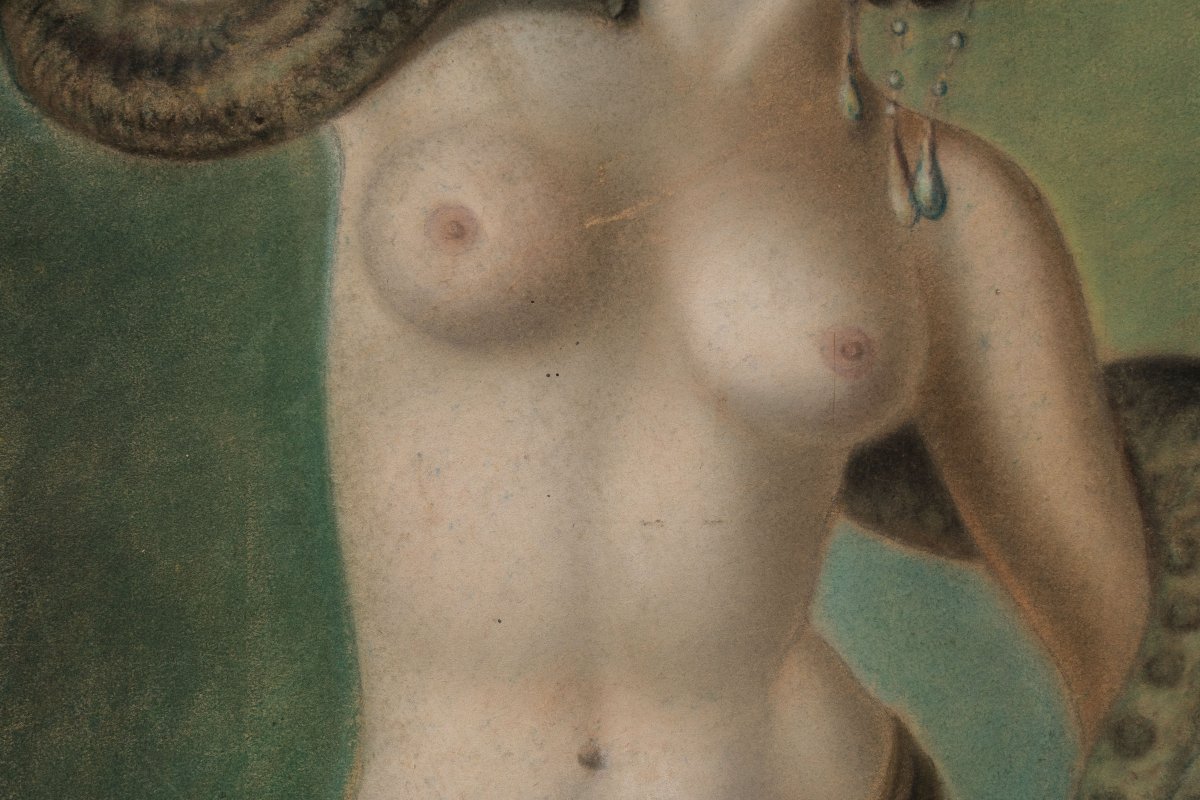 Artiste inconnu : Nu féminin orientaliste-photo-3