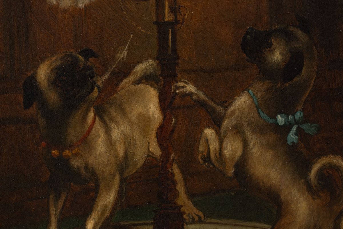 Carl Reichert (1836–1918) : Carlins et cacatoès – paire de tableaux-photo-2