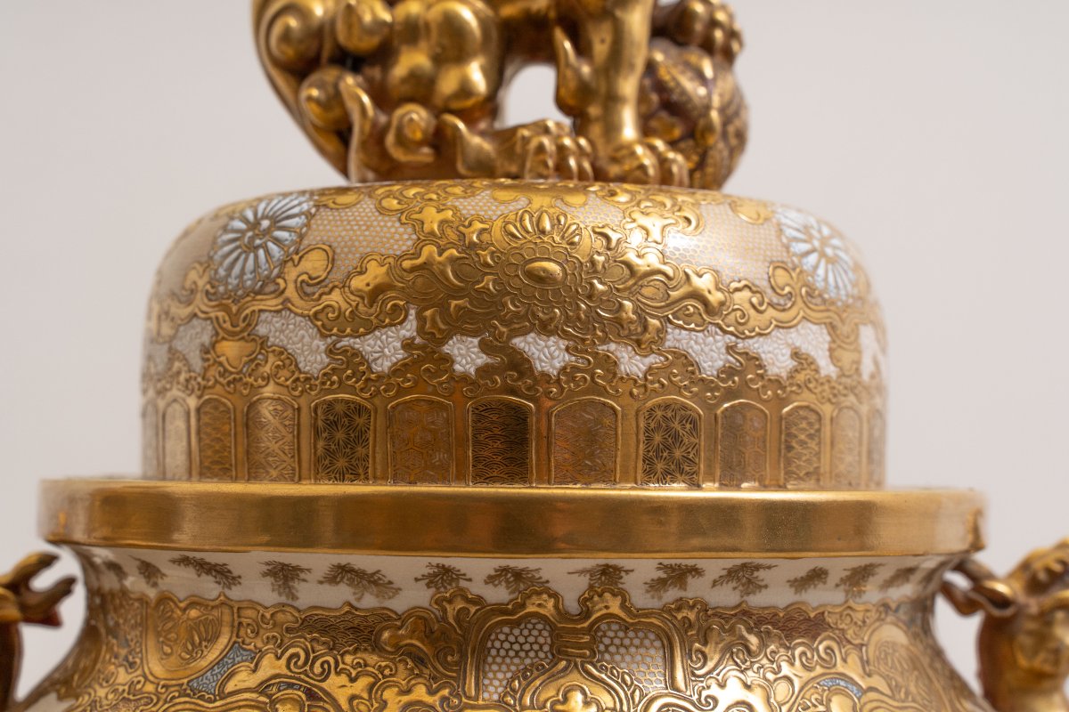 Paire de vases Satsuma de l’époque Meiji, 19th c.-photo-2