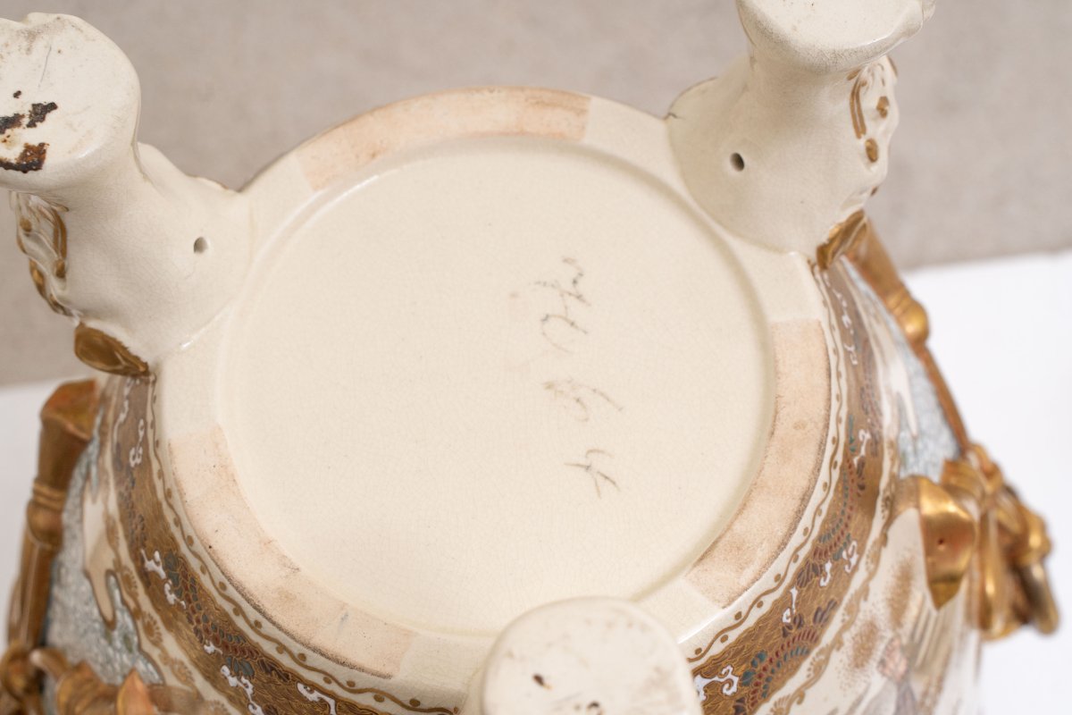 Paire de vases Satsuma de l’époque Meiji, 19th c.-photo-3