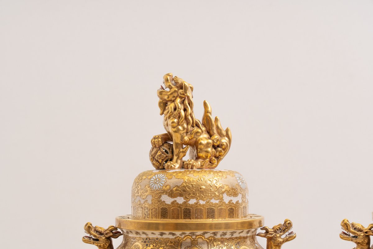 Paire de vases Satsuma de l’époque Meiji, 19th c.-photo-7