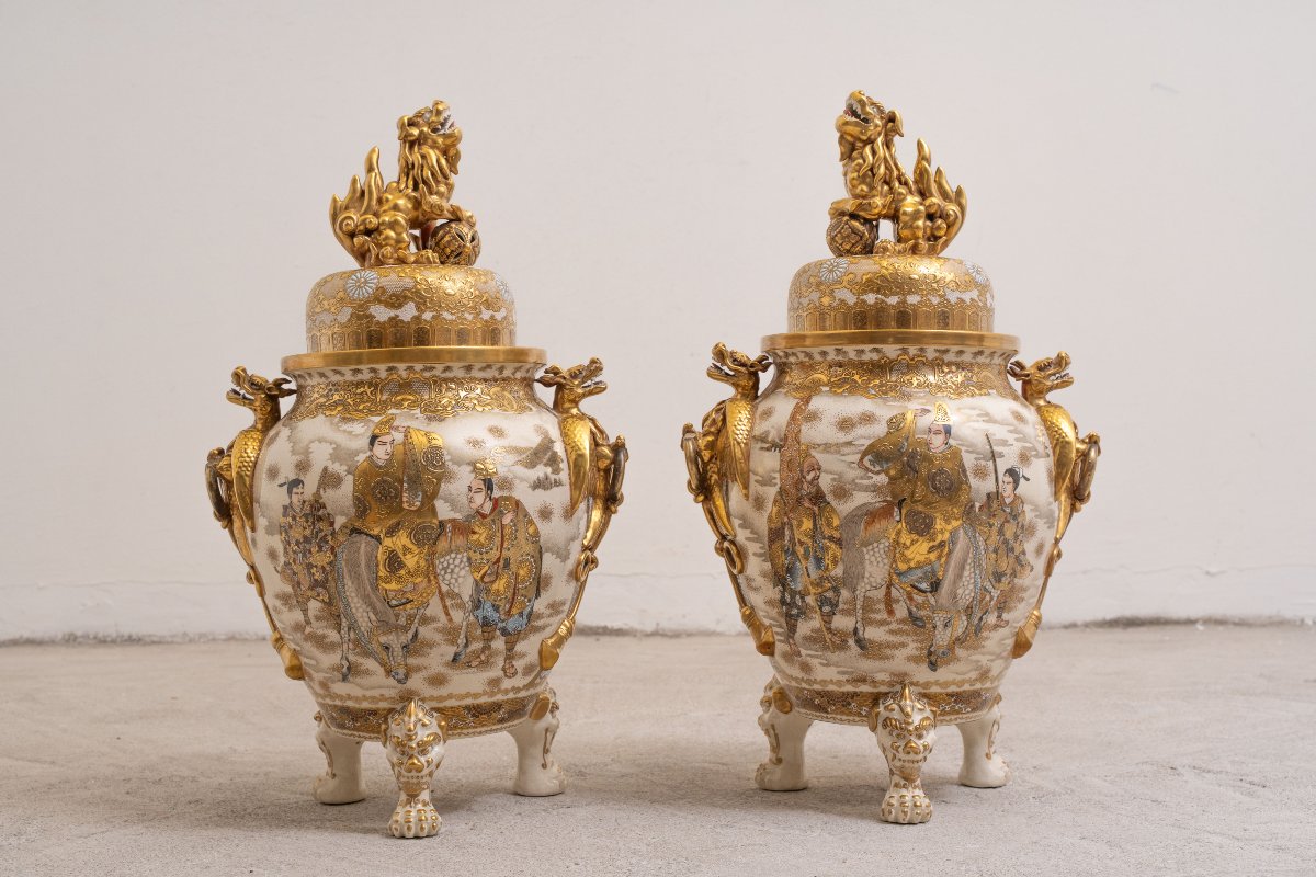 Paire de vases Satsuma de l’époque Meiji, 19th c.