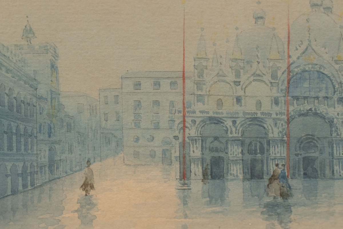 Natale Gavagnin (1851–1923): St. Mark's Square, Venice-photo-2