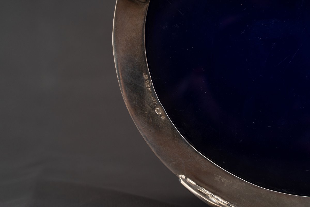 Centre de table en argent et verre — Hugo Böhm-photo-2