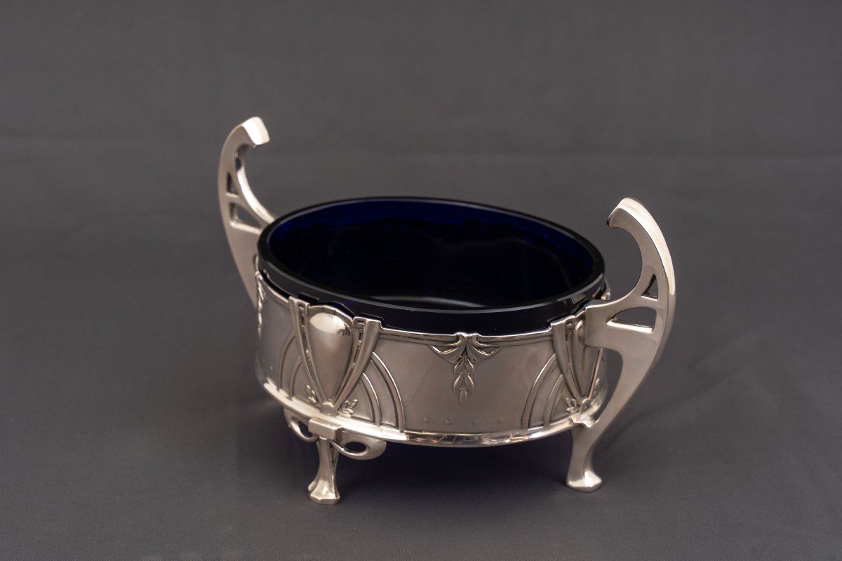 Centre de table en argent et verre — Hugo Böhm-photo-1