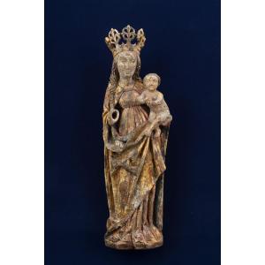 Austrian Gothic Virgin And Child, 15th Century