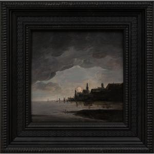 Dutch Moonlight Landscape, 19th Century