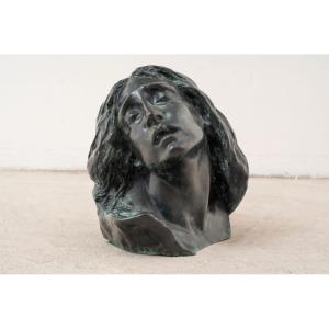 György Zala (1858–1937) : Buste de femme en bronze