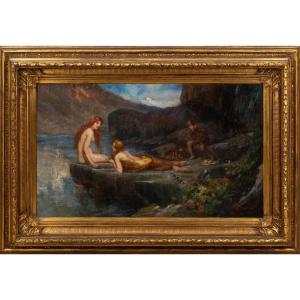 Hugo Löffler – Nymphes au bord d’un lac