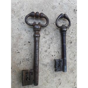 2 18th Century Iron Keys