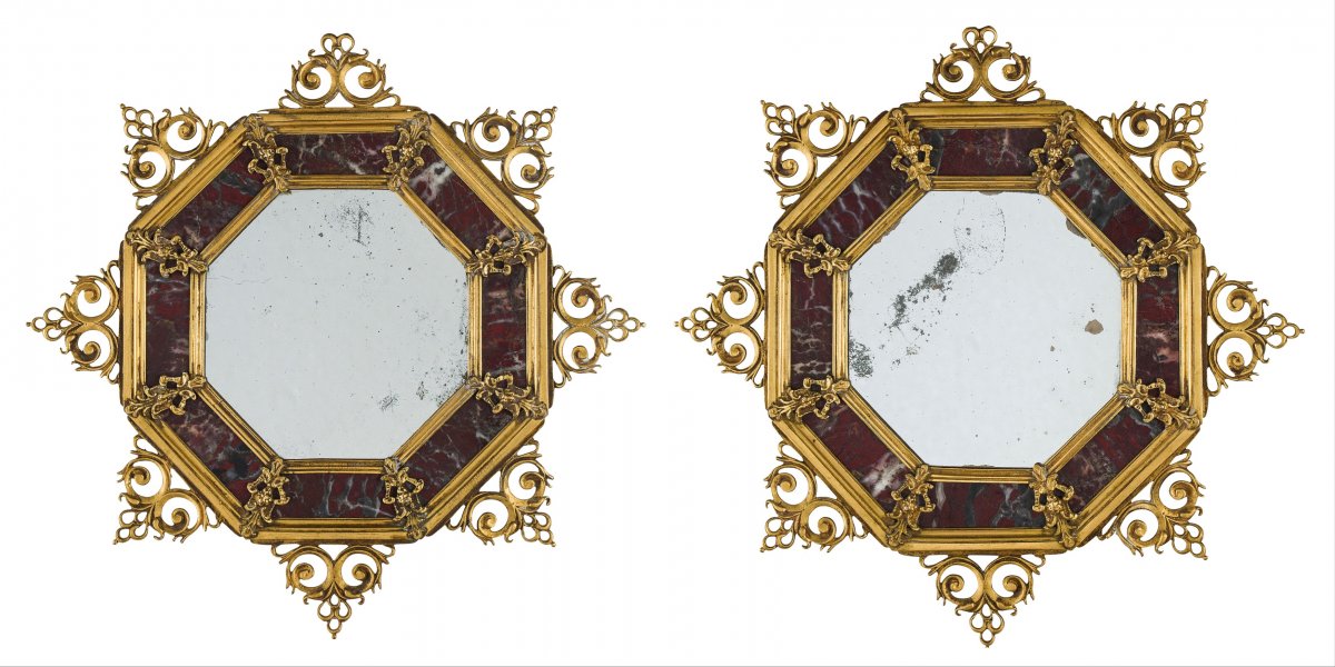 Pair Of Italian Gilt Bronze Frames