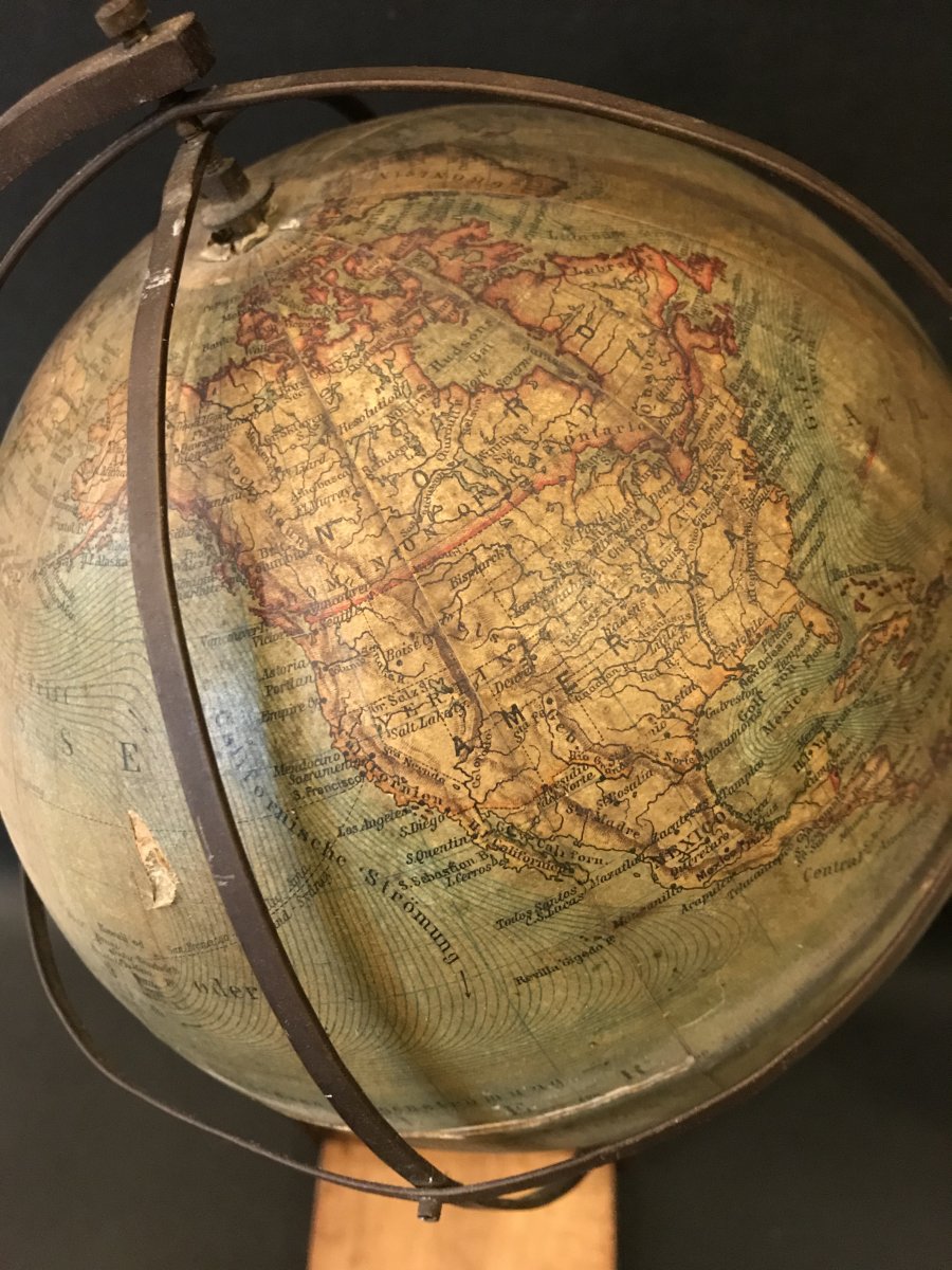 Globe Terrestre, Ludwig Julius Heymann, 19eme Siècle-photo-7