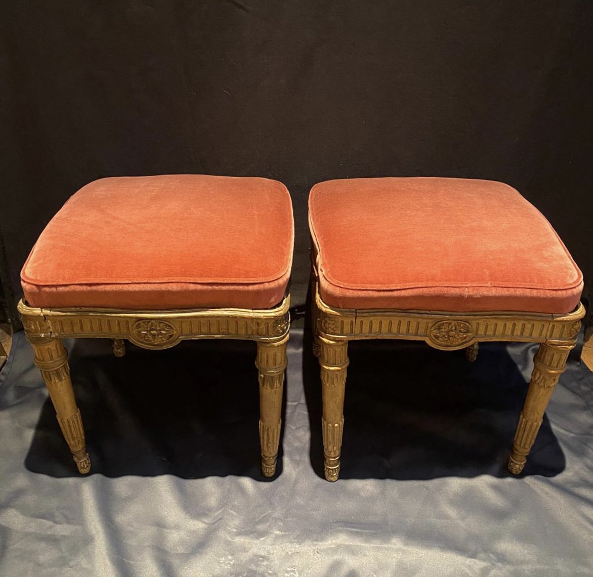 Suite Of Four Louis XVI Stools-photo-4