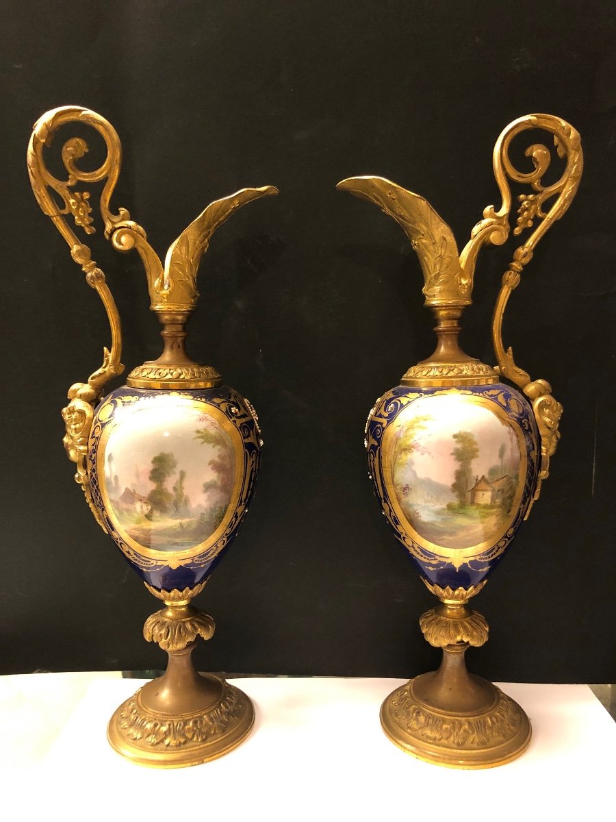 Pair Of Pourers, France, Late 19th Century-photo-3