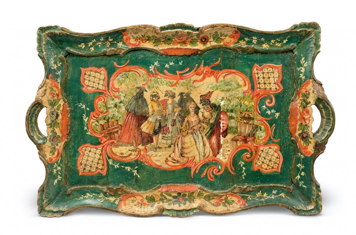 Lacquer Tray, Venice, 19th Century