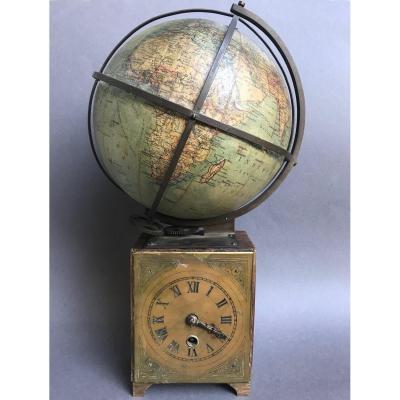 Globe Terrestre, Ludwig Julius Heymann, 19eme Siècle