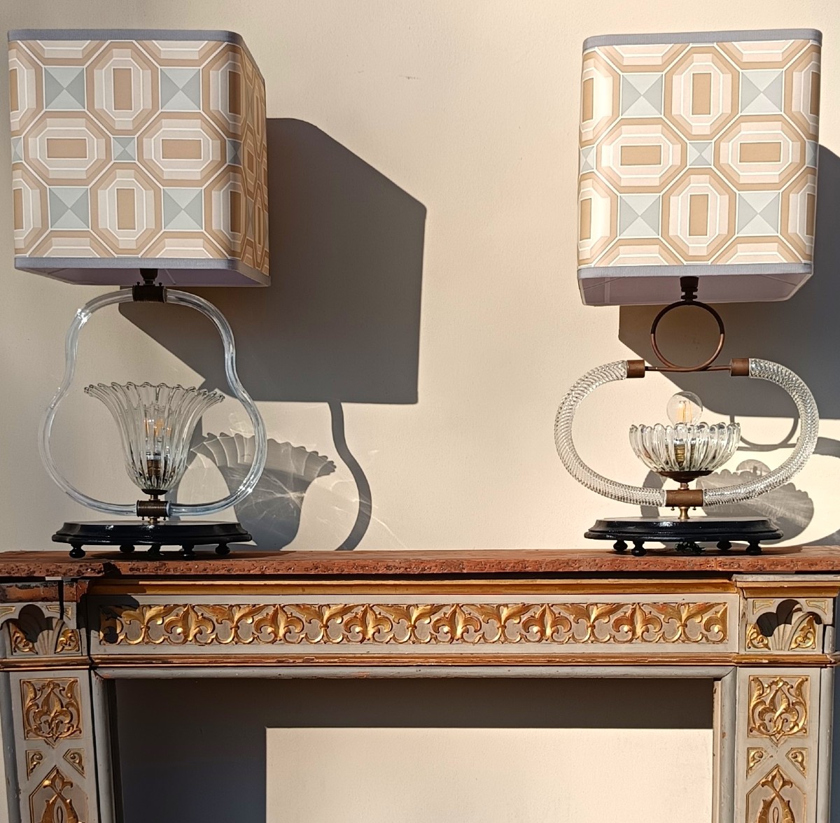 2 Murano Glass Lamps 1930–1940