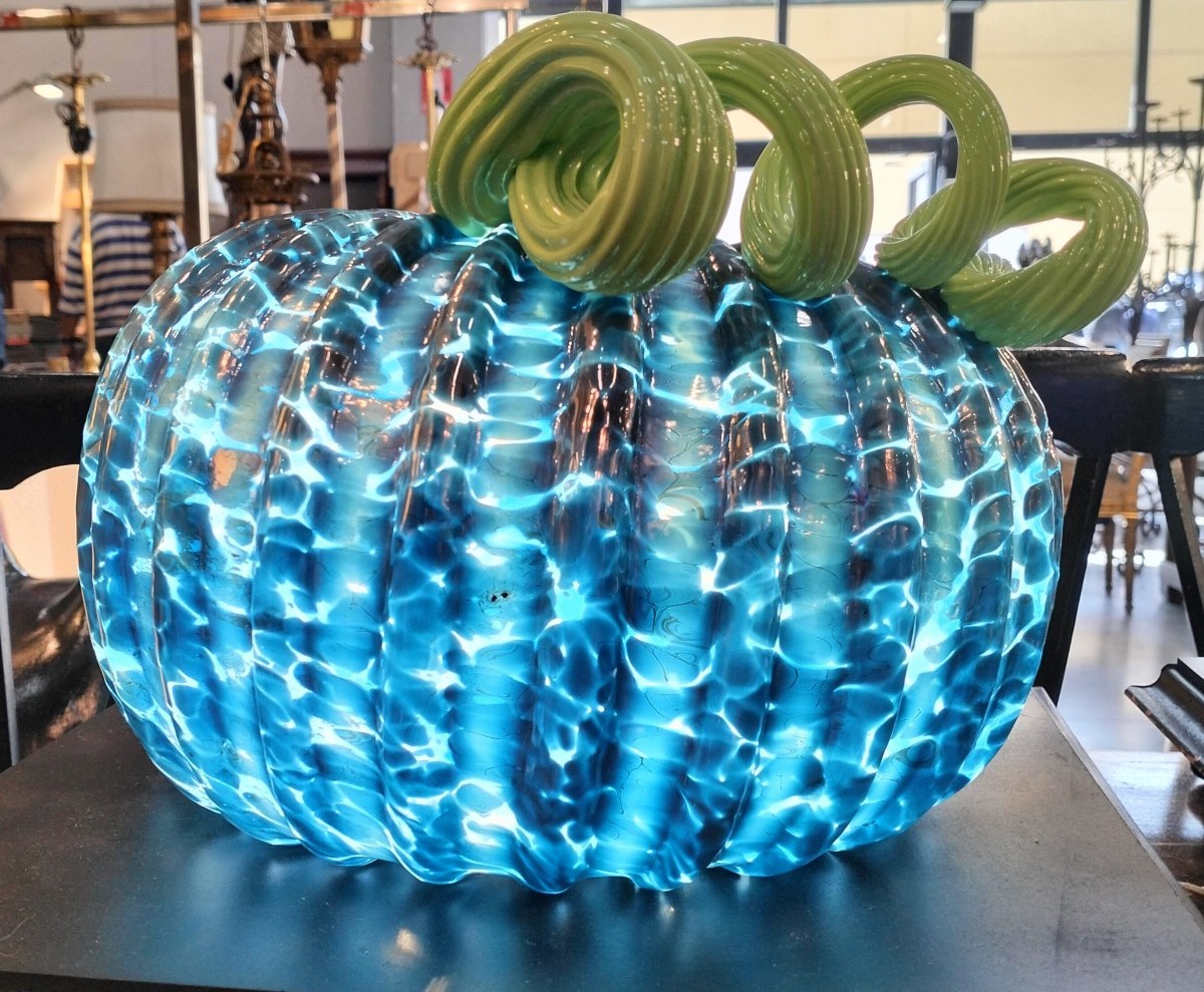 Pair Of Murano Glass Lamps “le Zucche” – Early 20th Century-photo-2