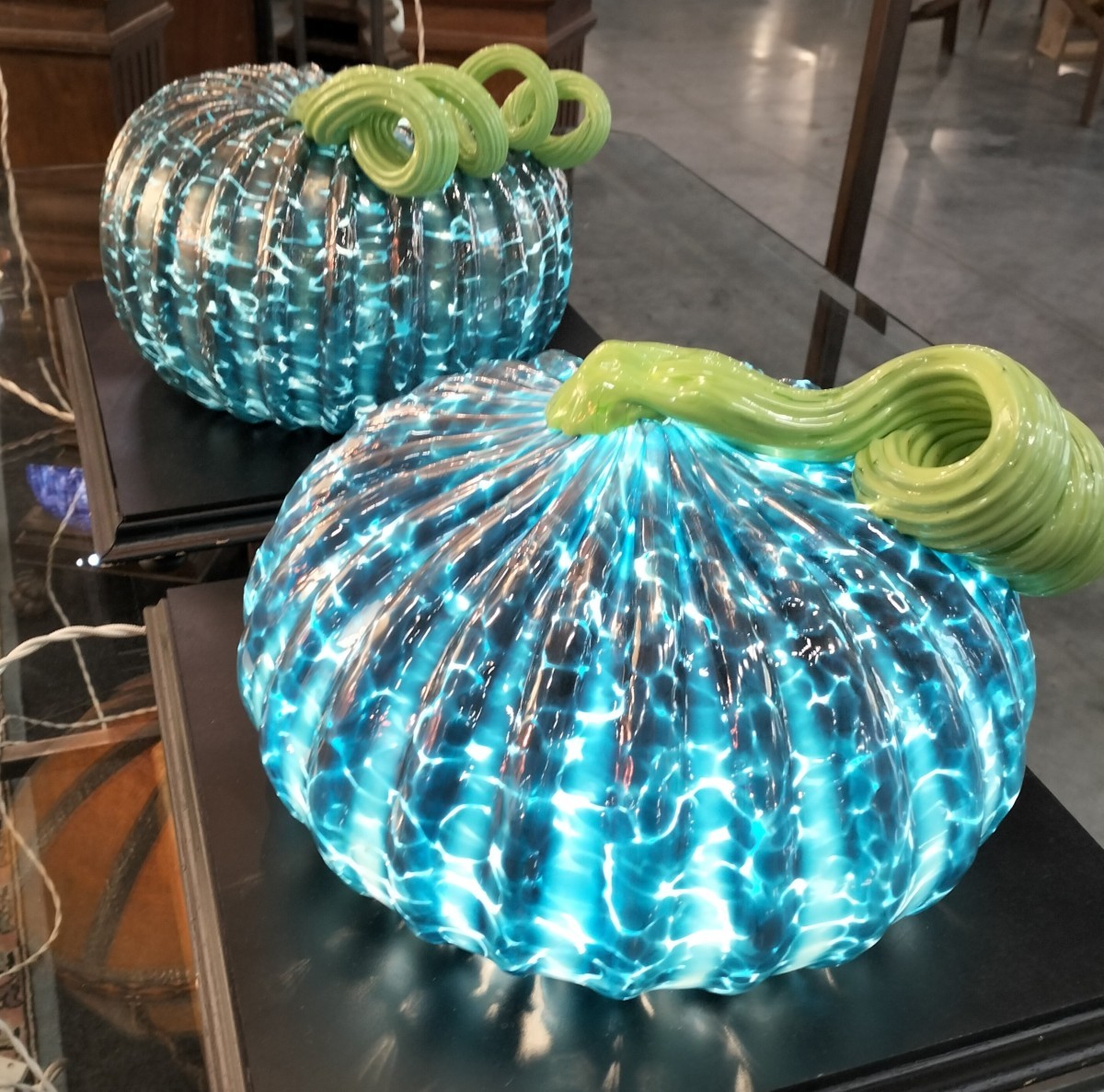 Pair Of Murano Glass Lamps “le Zucche” – Early 20th Century-photo-3