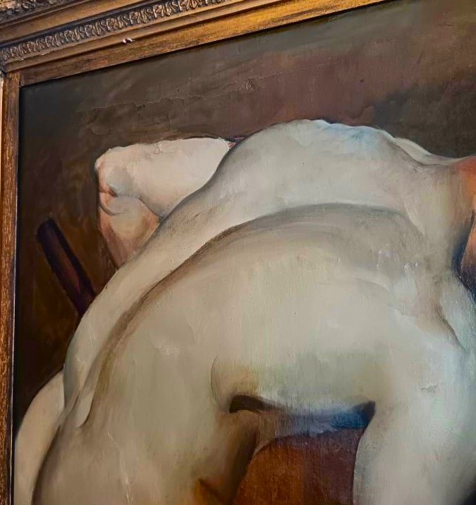 Homme nu au travail – Huile sur papier marouflé sur toile, 1880-photo-4