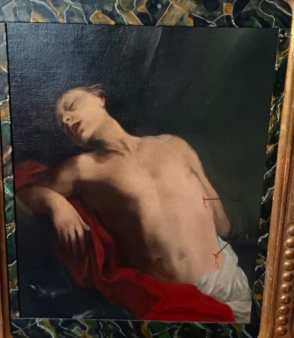 Huile sur toile Saint Sébastien du XVIIe siècle – Suiveur des Carracci-photo-1