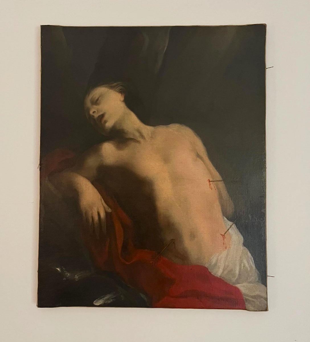 Huile sur toile Saint Sébastien du XVIIe siècle – Suiveur des Carracci