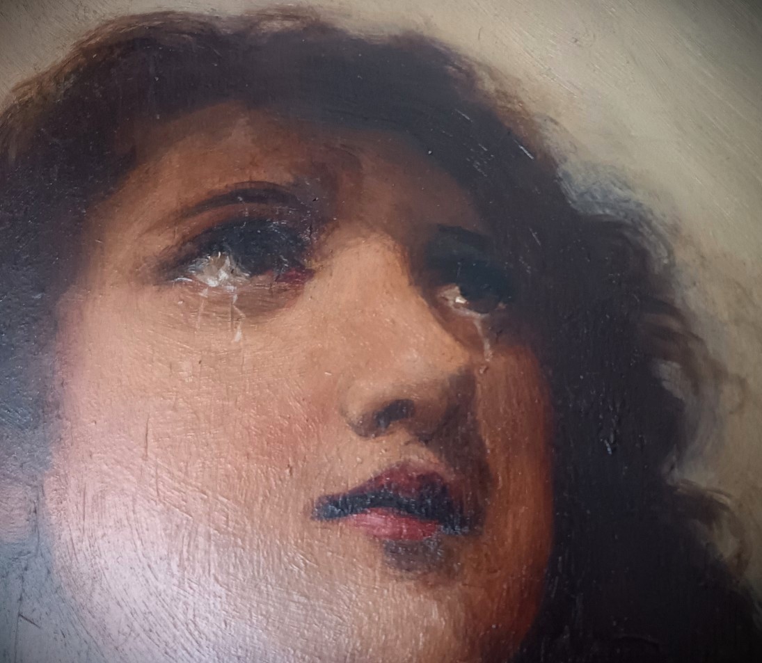 Huile sur panneau de bois Saint Sébastien XXe siècle-photo-2