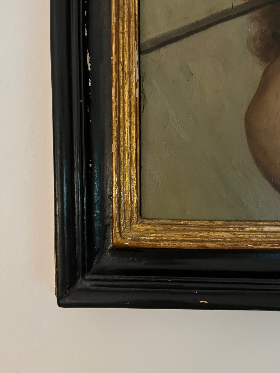 Oil On Wooden Panel Saint Sebastian, 20th Century-photo-2