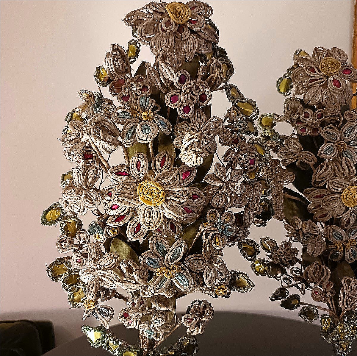 Paire de palmes XVIIIe siècle avec perles de Murano-photo-2