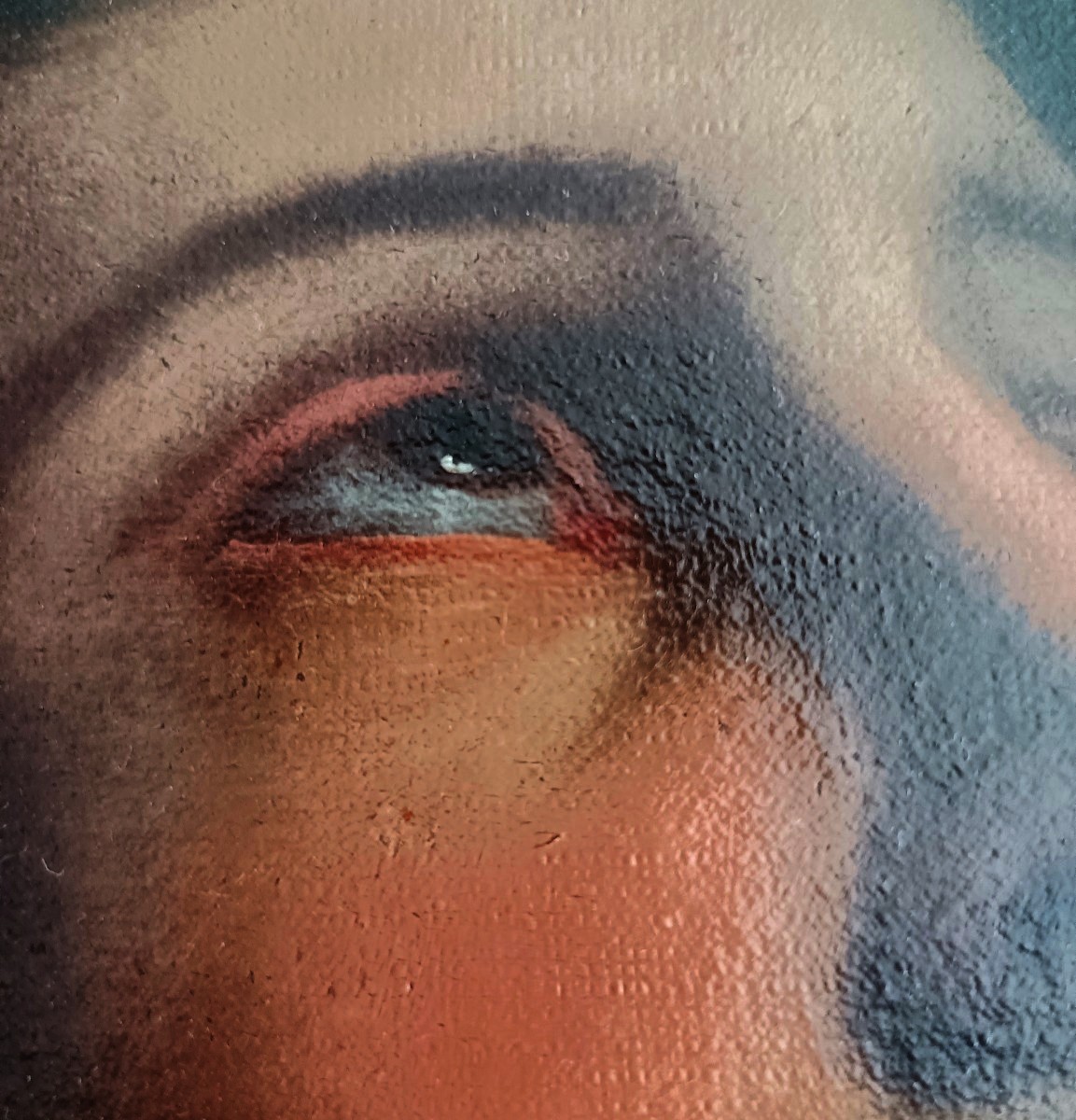 Huile sur toile du XVIIe siècle – Saint Sébastien, attribué à Cesare Gennari (1637–1688)-photo-2