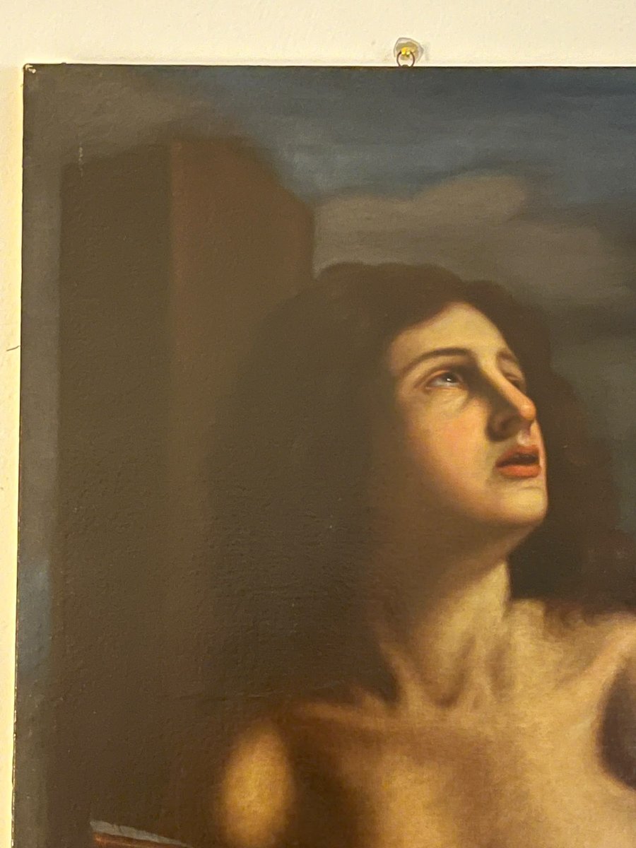 17th-century Oil On Canvas – Saint Sebastian, Attributed To Cesare Gennari (1637–1688)-photo-3
