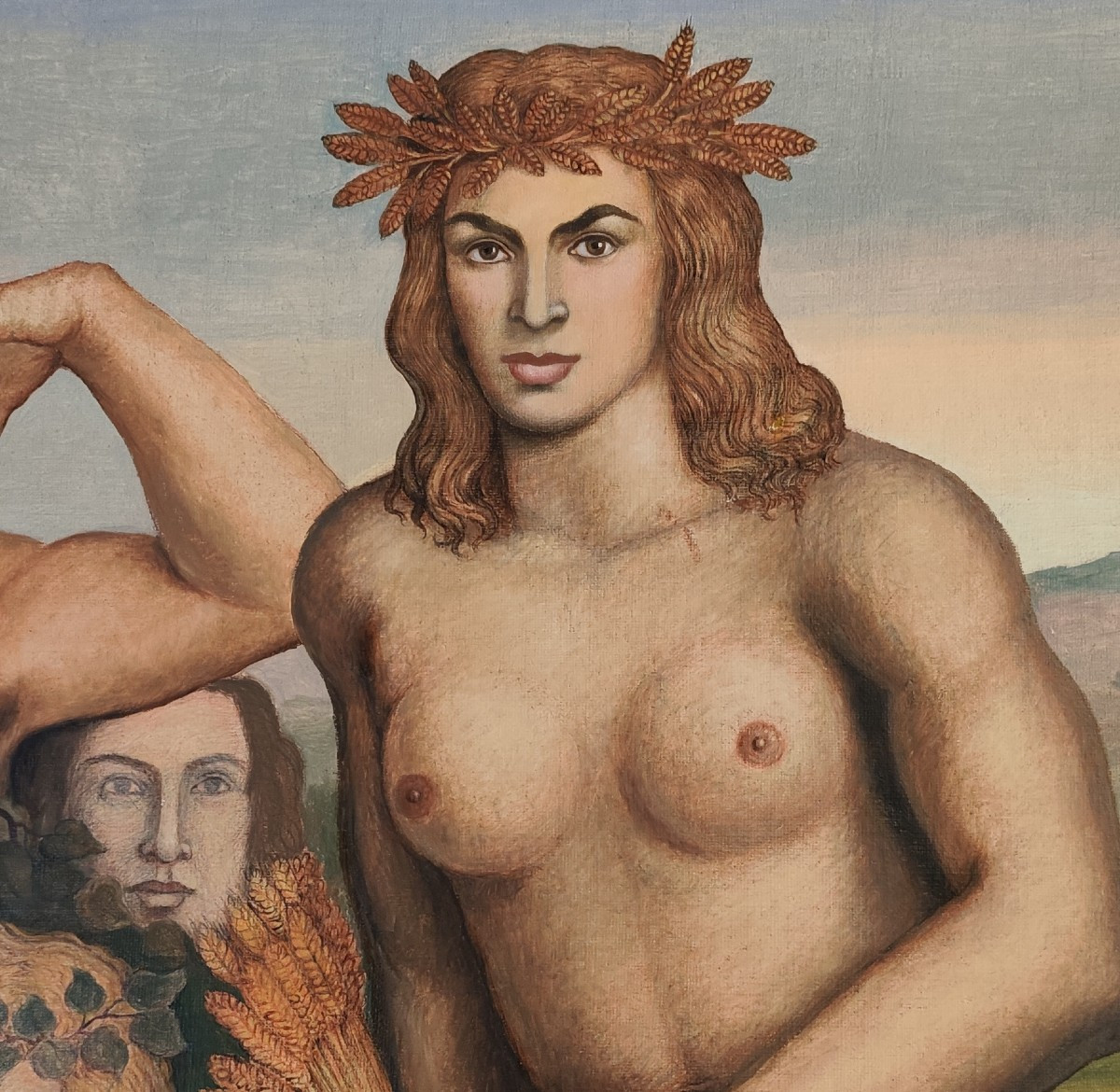 Oil On Wood, The Time Of The Seasons Of 1950-photo-2