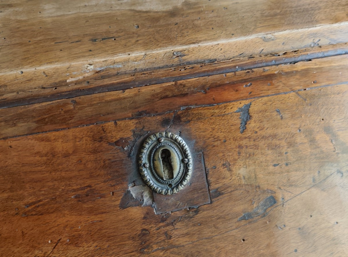 Bureau à abattant en bois de noyer blond du XVIIIe siècle, Bologne-photo-3
