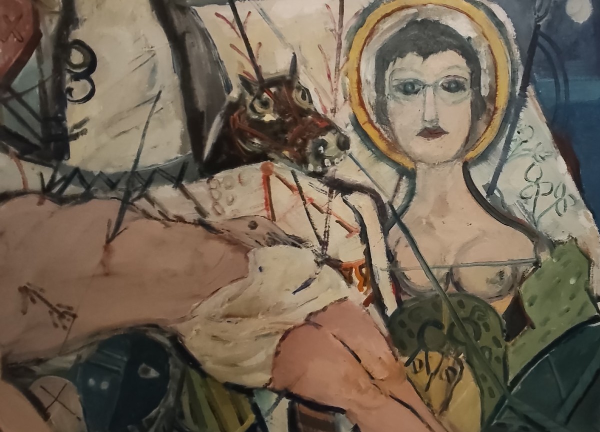 1950 Oil On Canvas Saint Sebastian-photo-4