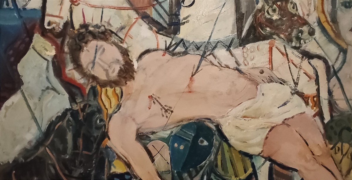 1950 Oil On Canvas Saint Sebastian-photo-1