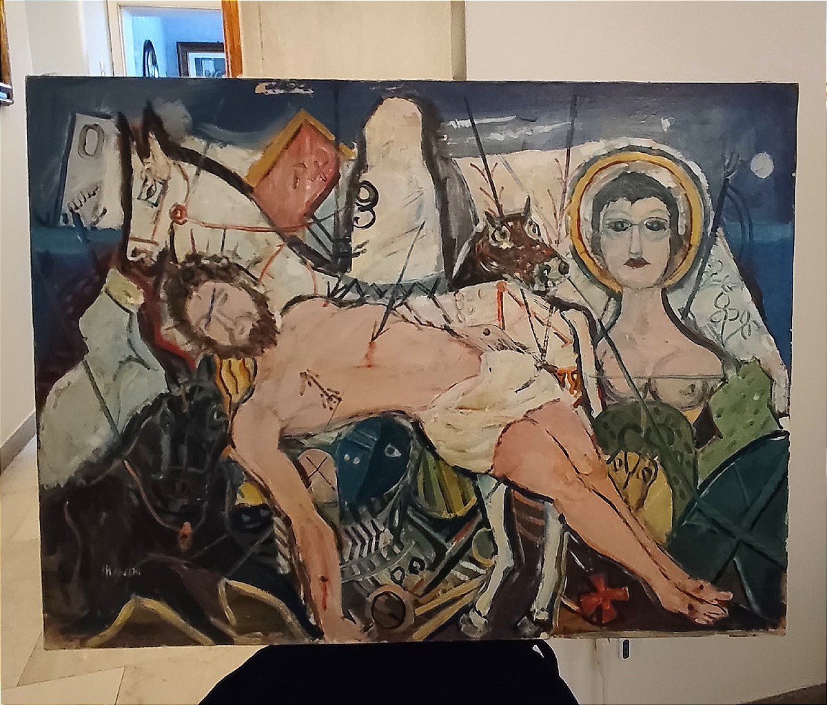 1950 Oil On Canvas Saint Sebastian