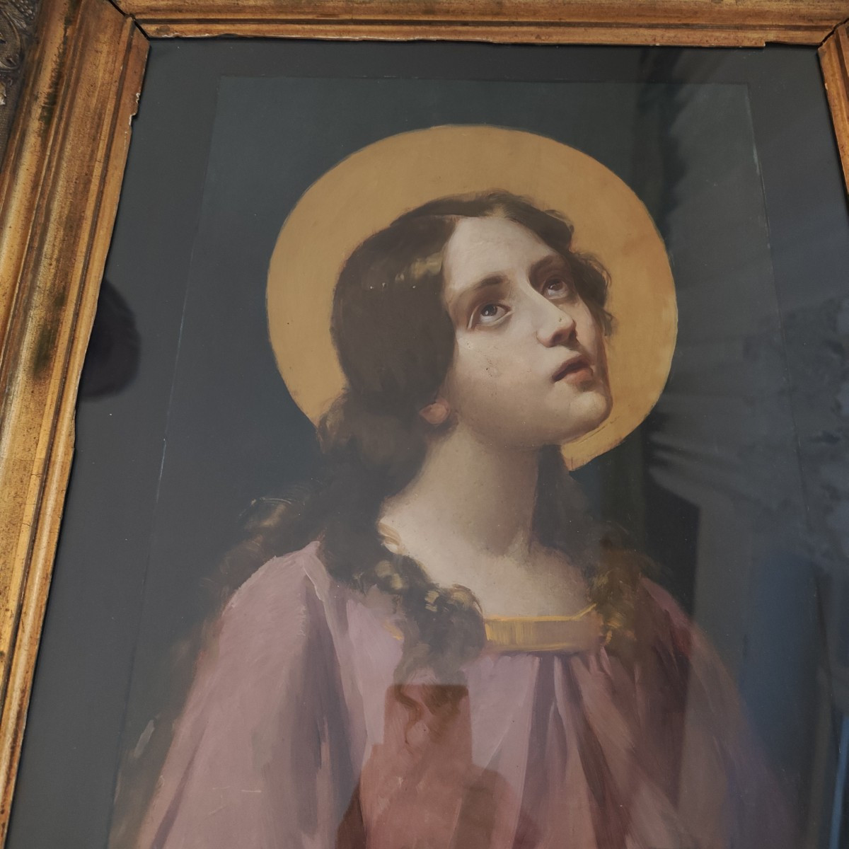 Late 19th-century Oil On Panel Mary Magdalene-photo-2