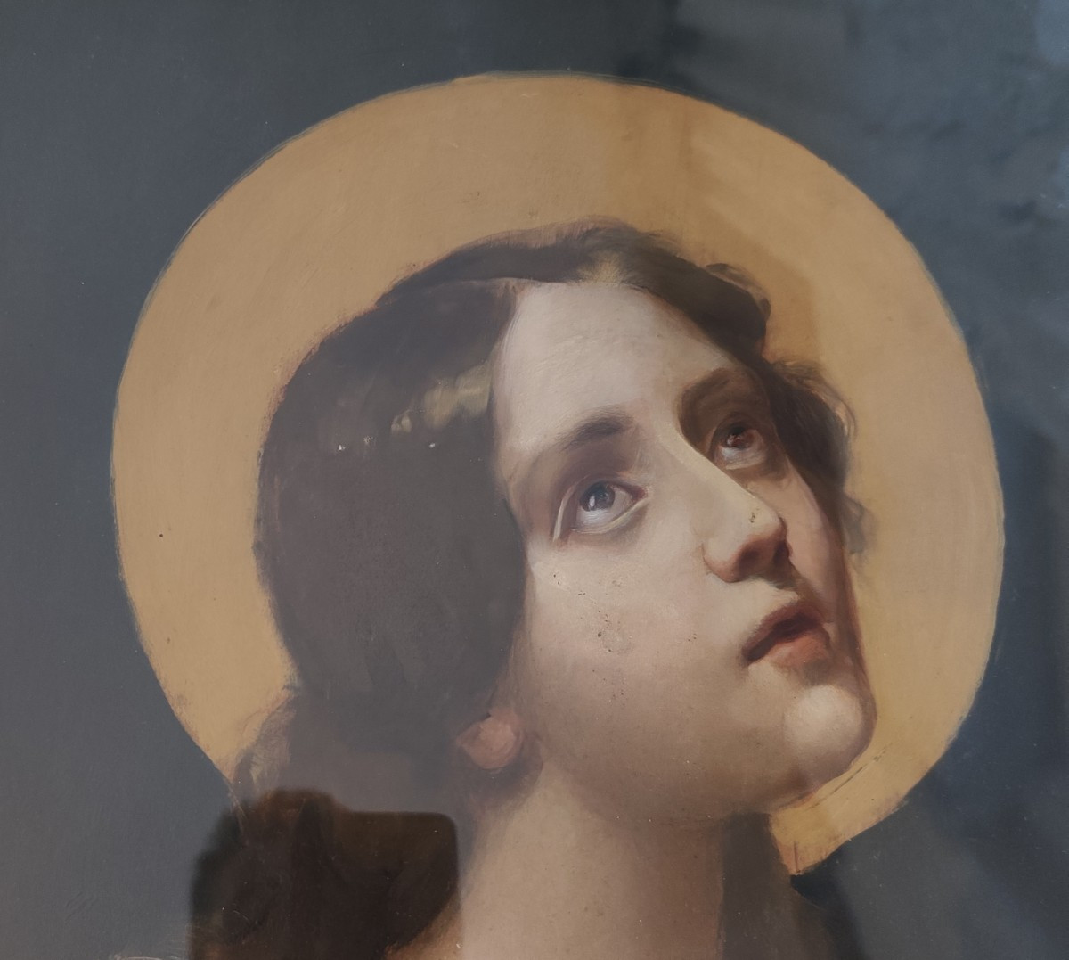 Late 19th-century Oil On Panel Mary Magdalene-photo-3