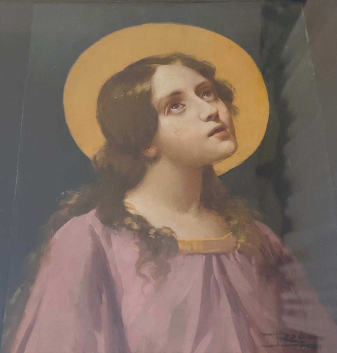 Late 19th-century Oil On Panel Mary Magdalene-photo-4