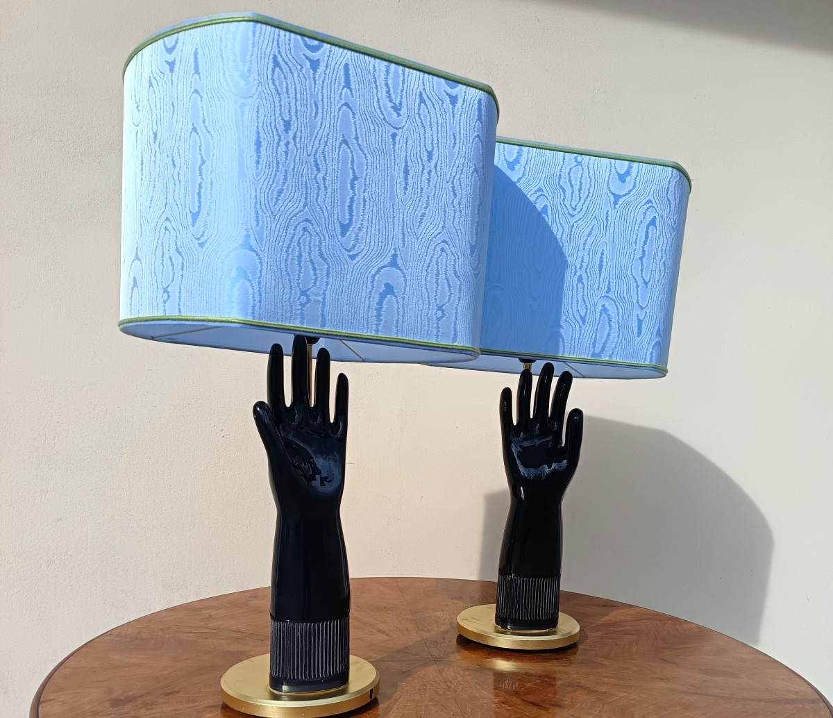 Paire de lampes en céramique gant Pirelli 1950-photo-1