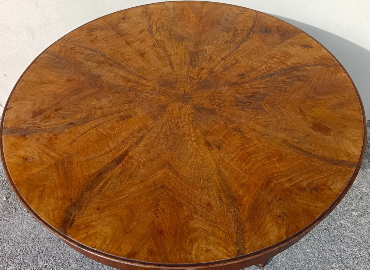 1850 Bologna Walnut Round Table-photo-4