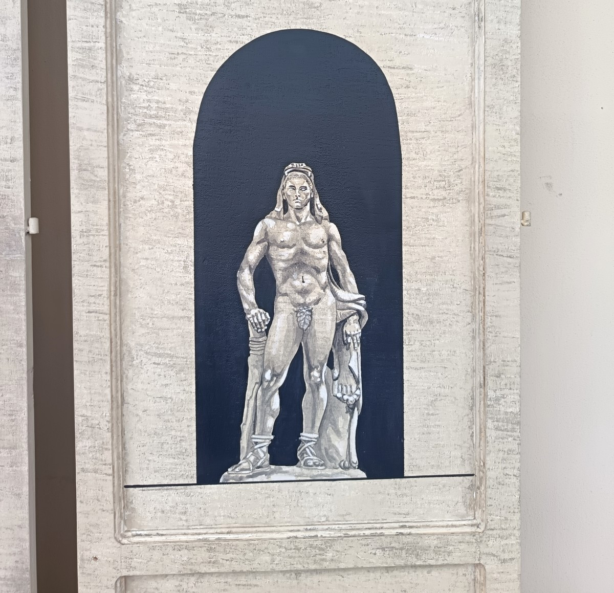 7 Panneaux muraux boiserie laqués 1940 disciplines sportives-photo-6