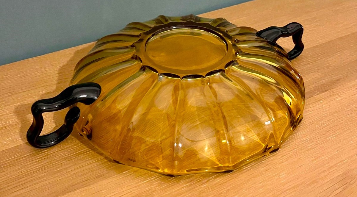 Coupe en verre soufflé ambre Josef Hoffman 1920-photo-4