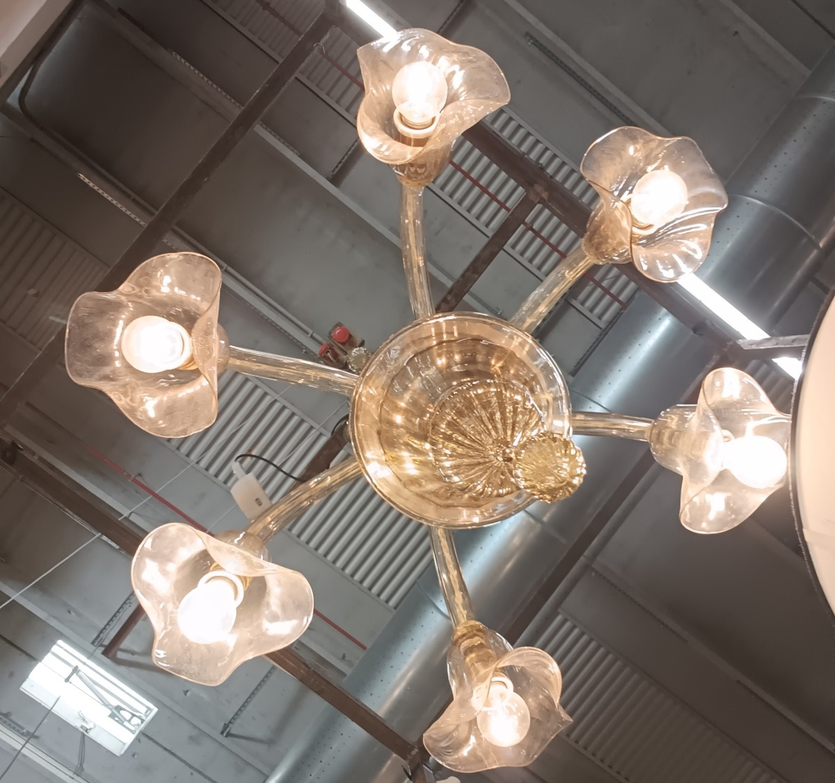 Lustre Paolo Venini 1938 en verre de Murano-photo-2