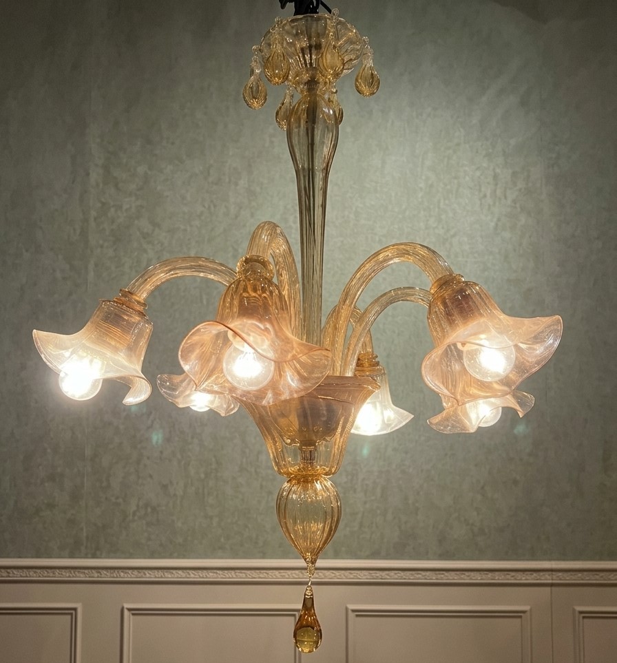 Lustre Paolo Venini 1938 en verre de Murano