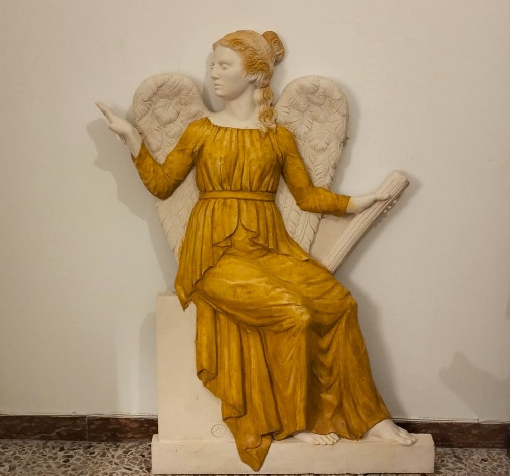 Pair Of 1960s Fiberglass Angels From The Galli Theatre-photo-3