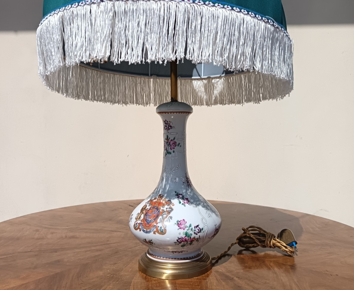 French Ceramic Lamp From The Late 19th Century-photo-2