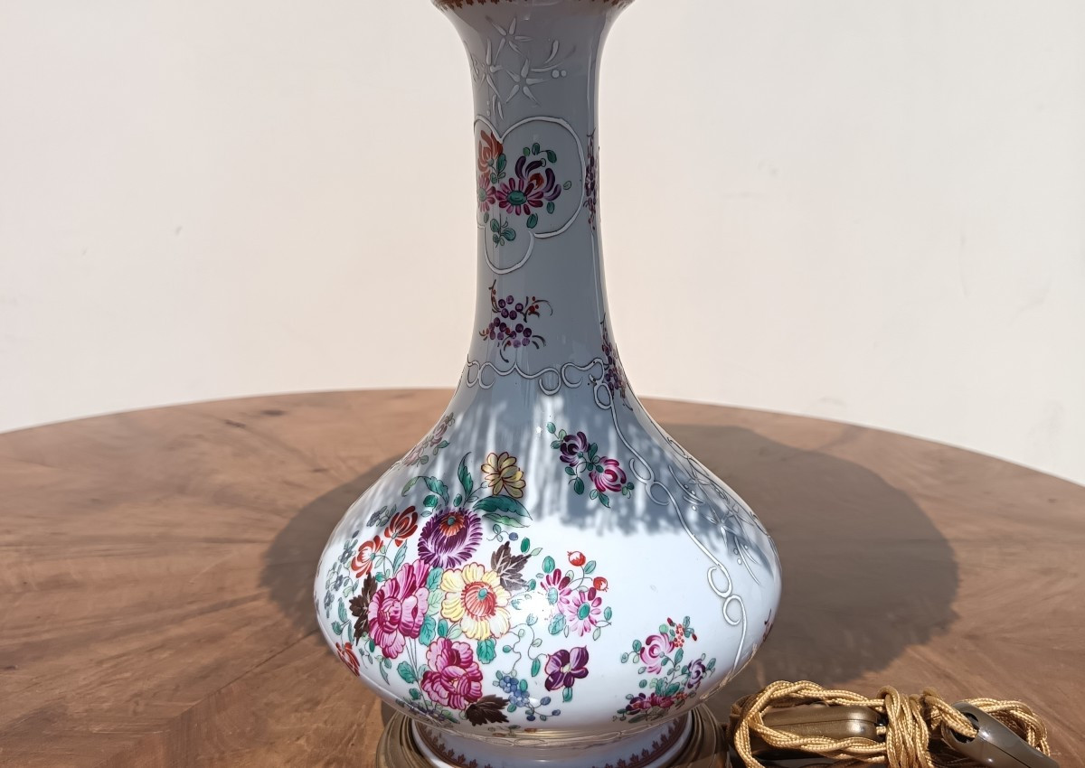 French Ceramic Lamp From The Late 19th Century-photo-1